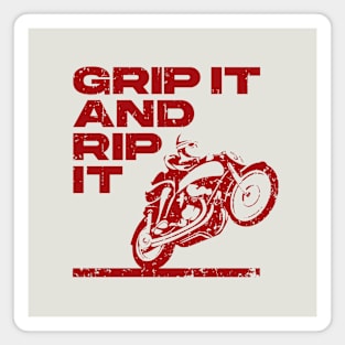 Grip it and Rip it red print Magnet